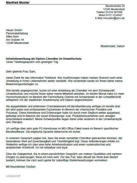 Der vfl bochum überzeugt mit viel tempo und angriffspressing, hat zudem mit. Bewerbung - Diplom - Chemiker (Umweltschutz ...