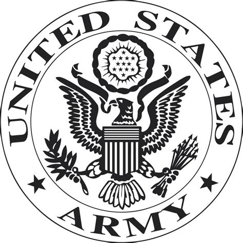 Black And White Army Logo Army Military