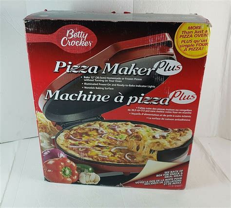 Betty Crocker Electric Pizza Maker Plus Red 1440 Watts Bc 2958cr New