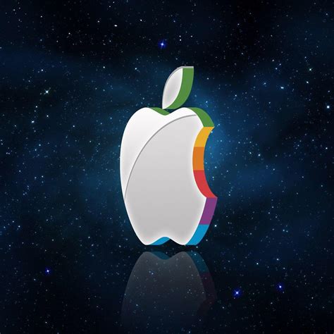 Computers 3d Apple Logo In Space Ipad Iphone Hd Wallpaper Free