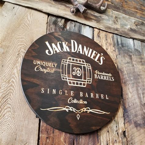 Whiskey Barrel Custom Bar Signs Custom Logo Mancave Pub Signs
