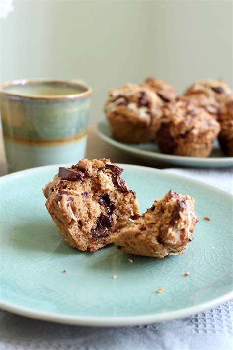 Toasted Coconut Chocolate Chunk Vegan Muffins The