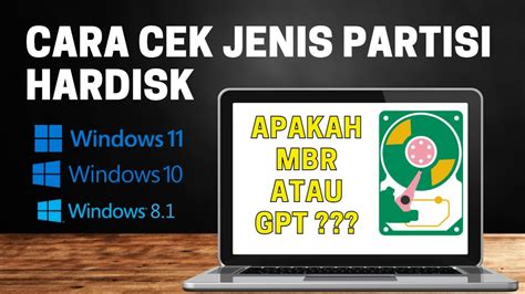 Cara Cek Partisi Hardisk Laptop Mbr Atau Gpt Youtube