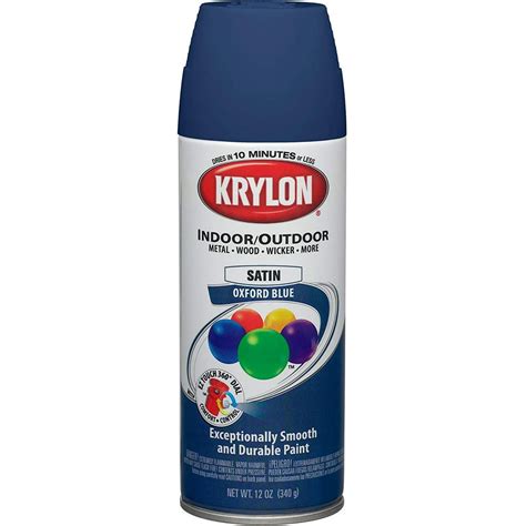Krylon K05352307 6 Pk Oxford Blue Decorator Satin Touch Spray Paint 12 Oz Aerosol Case