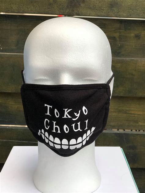 Tokyo ghoul kaneki ken maske anime maskeleri cadılar bayramı cosplay kauçuk kostümleri maske sahne. Face Mask Tokyo Ghoul - Masti Personalizate