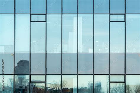 Glass Facade Texture Of A Modern Office Building High Tech