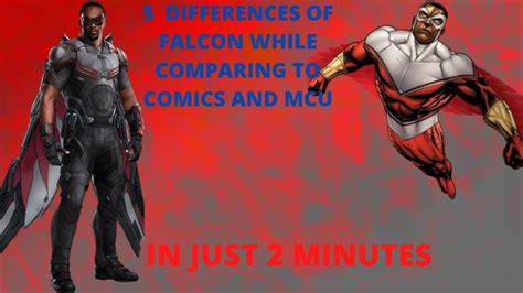 5 Differences Of Falcon When Comparing Him To Comic And Mcu Comic