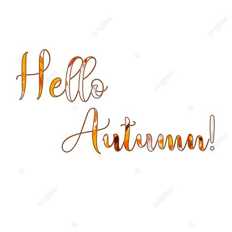 Art Font Hello Autumn Handwriting Gradient Simple Text Effect Psd For