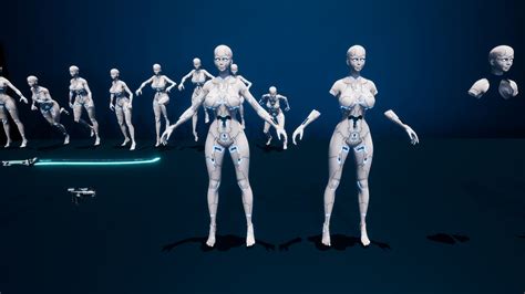 3d Model Robot Girl 2 Vr Ar Low Poly Cgtrader