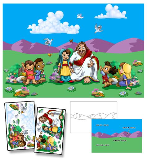 Jesus And The Children Mural Kit Wacky World Studios Themes To Go