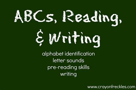 Activities To Help Children Learn Their Abcs Reading And Writing