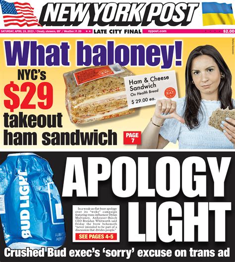 Ny Post Cover For April 15 2023 New York Post