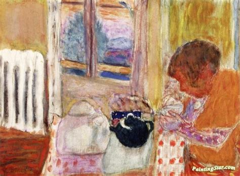 Cup Of Tea By The Radiator Artwork By Pierre Bonnard Hand Painted And