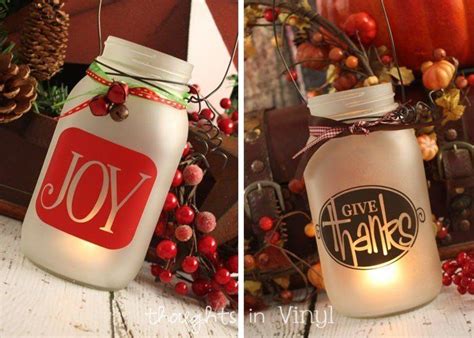 Mason Jar Lantern Holiday Decals