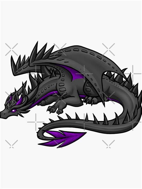 Shadow Dragon Sticker By Rebecca Golins In 2022 Shadow Dragon Dragon