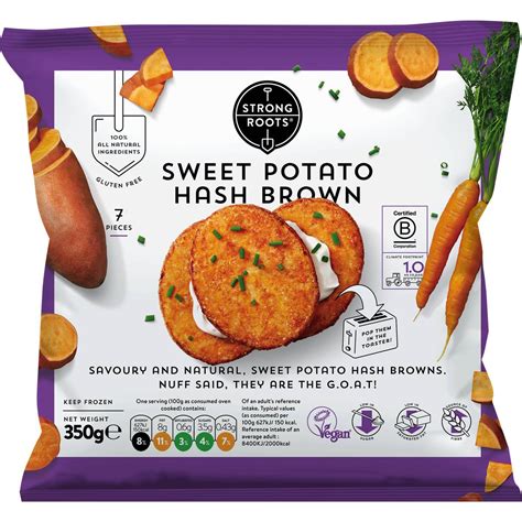 Strong Roots Sweet Potato Hash Brown 350g Woolworths
