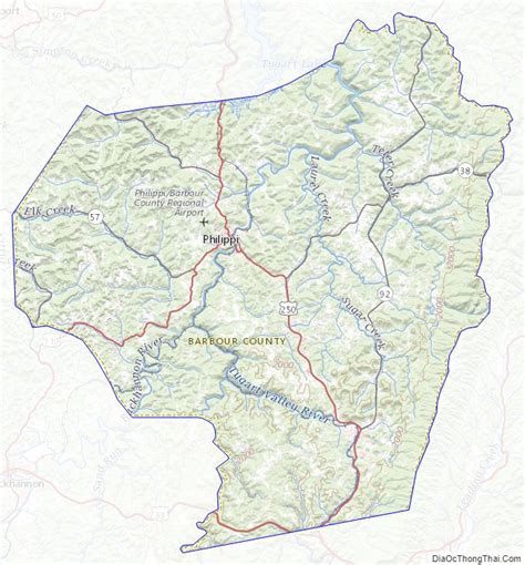 Map Of Barbour County West Virginia