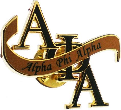 Alpha Phi Alpha Banner Lapel Pin Gold 125 Alpha Phi Alpha Phi