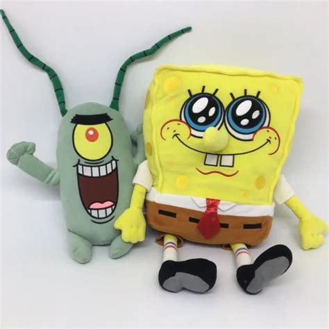 Spongebob Squarepants And Plankton Plush 19 And 13 Tall 2277 Picclick