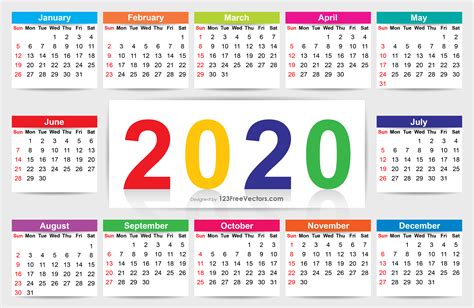 For more calendars see all our updated options for 2020 and 2021 here. 210+ 2020 Calendar Vectors | Download Free Vector Art ...