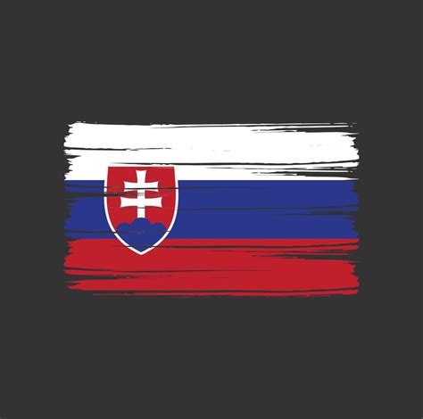 Slovakia Flag Brush Strokes National Flag 6315515 Vector Art At Vecteezy