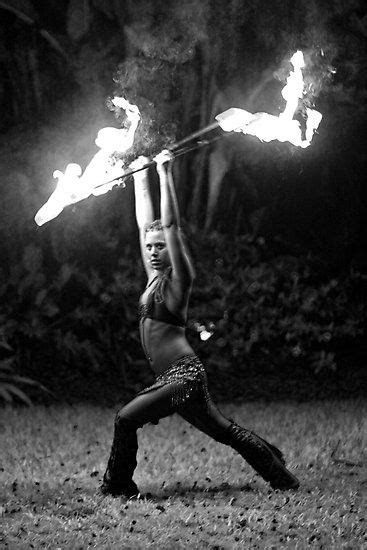 Dancer With The Maui Fire Dancer Troupe Merkabbah Fire Dancer Dance
