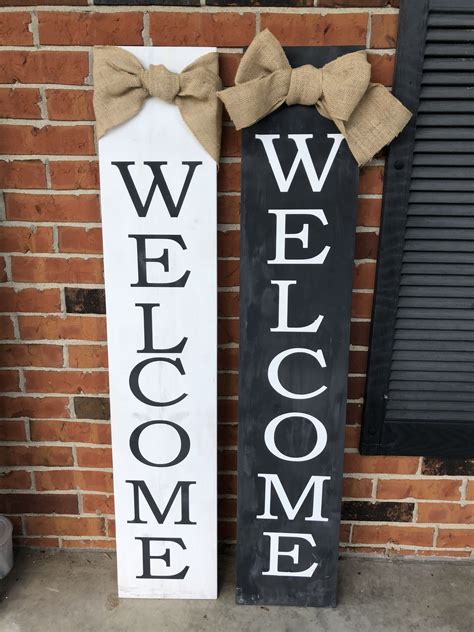 Welcome porch signs | Porch welcome sign, Welcome signs front door, Wooden welcome signs