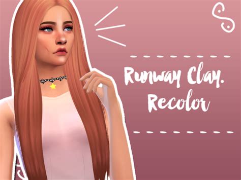 Runway Clay Hair Recolors Sims 4 Womens Hairstyles Sims 4 Mods