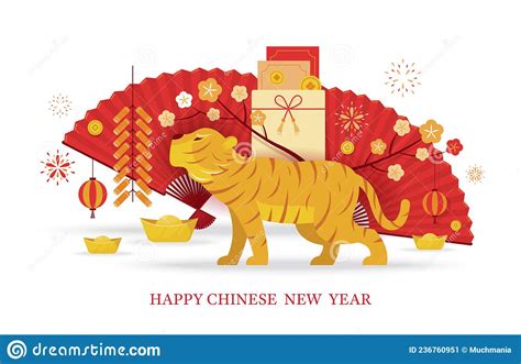 Year Of The Tiger Chinese New Year 2022 Stock Vector Illustration Of