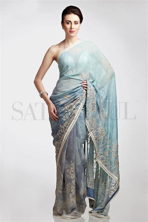 Satya Paul Embroidered Saree 2013 Indian Bridal Sarees Pakistani Suits Online Clothing9 Store