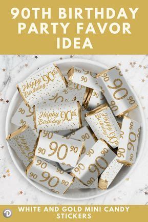 Today my mother celebrates her 90th birthday! These White and Gold 90th Birthday Party Stickers are made ...