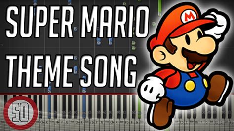 Super Mario Bros Theme Song Piano Tutorial 50 Speed Synthesia