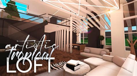 Bloxburg Artistic Tropical Loft 100k House Build Youtube