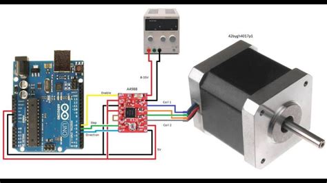 Arduino Using A A4988 Board To Control A Stepper Motor Youtube