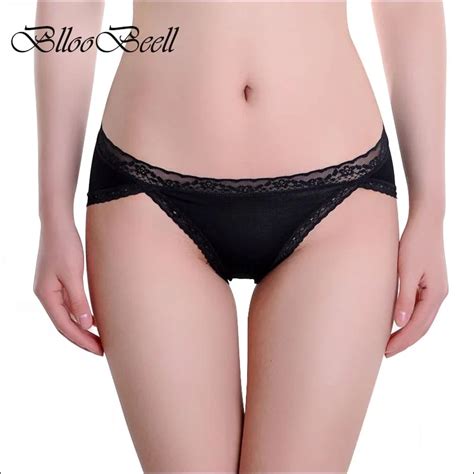 Blloobeell Solid Sexy Womens Panties Underwear Lace Briefs Modal Fiber Low Rise Every Day