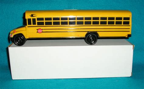 Blue Bird School Bus Bank In Original Packaging Detailed Plastic Ebay