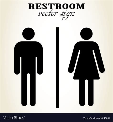 Male And Female Restroom Sign Royalty Free Vector Image