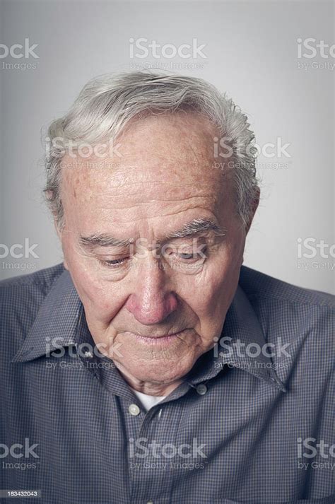 Senior Man Full Of Sadness Portrait Stock Photo Download Image Now