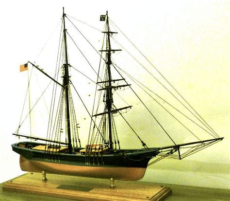 American Brigantine Newsboy Finished Model Ship Land And Sea Collection