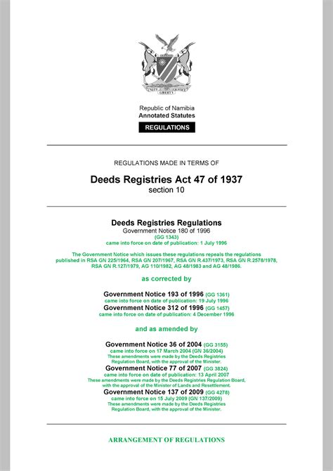 Deeds Registries Regulations 1996 180 70be096570 Regulations Made In