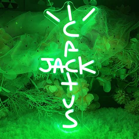 Enseigne Néon Cactus Jack Cactus Jack Affiche De Rap Déco Boule