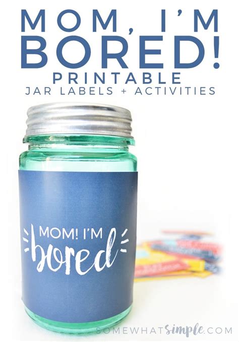 The Mom Im Bored Jar Printable A Fun Way To Beat Summer Boredom