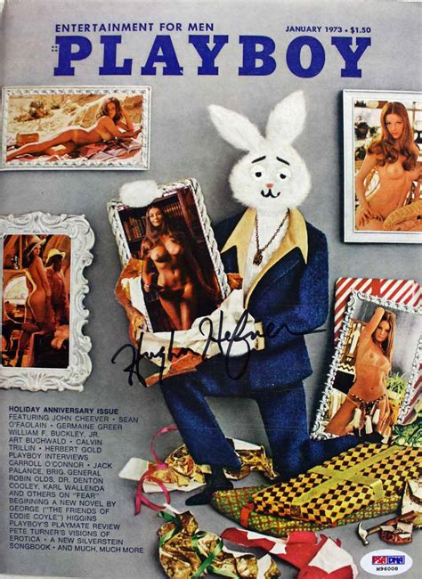 Lot Detail Hugh Hefner Signed January 1973 Playboy Magazine PSA DNA