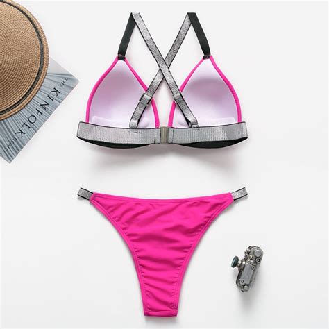 Bikinx Neon Green Micro Bikini 2019 Bathing Suit Sexy Push Up Swimsuit Female Bathers Triangle