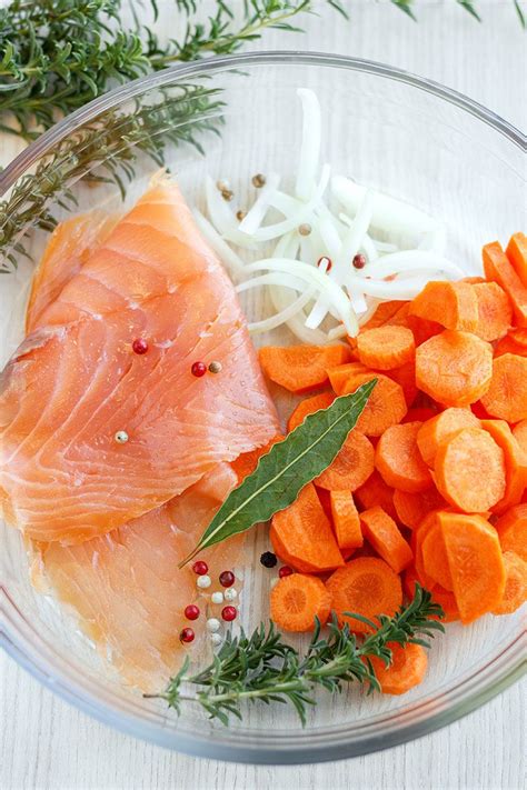 marinated smoked salmon with herbs and carrot recipe — eatwell101