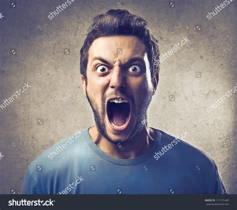 Portrait Young Man Screaming Stock Photo 111131420 Shutterstock