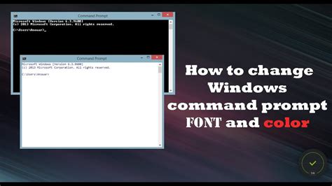 How To Change Windows Command Prompt Font And Color Cmd Youtube