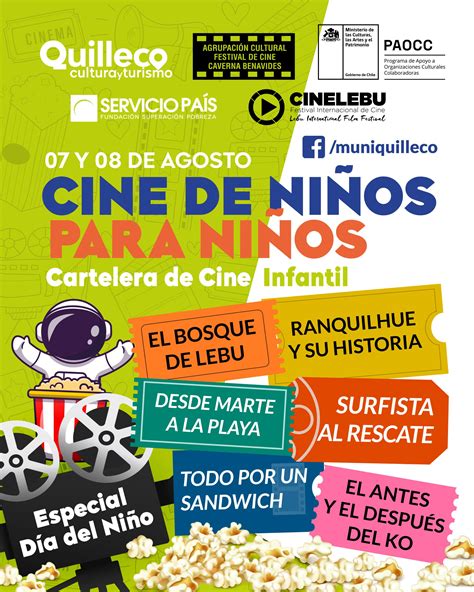 Cartelera De Cine Especial DÍa Del NiÑo Cine De NiÑos Para NiÑos