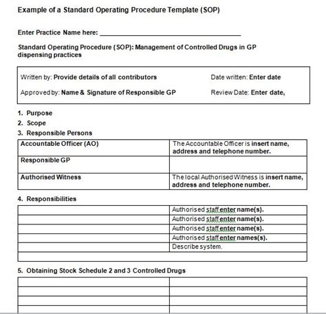 30 Free Sop Templates Word Standard Operating Procedure Images And