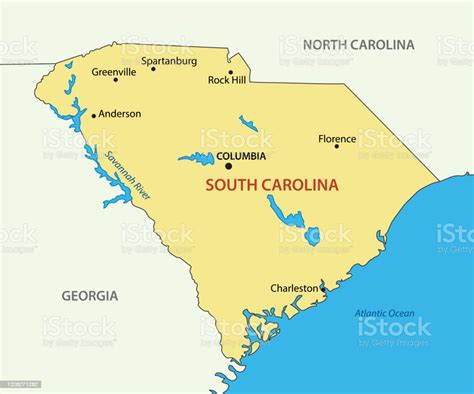 South Carolina Vector State Of Usa Stock Illustration Download Image